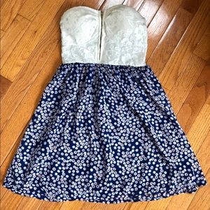 Floral & Lace Skater Dress